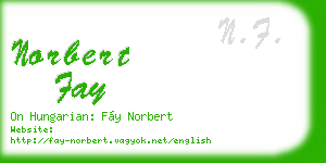 norbert fay business card